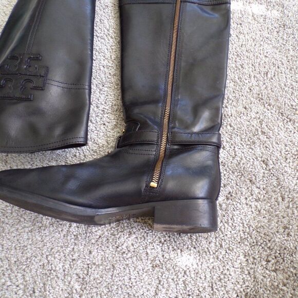 Tory Burch leather knee high riding boots 9 - Picture 3 of 12